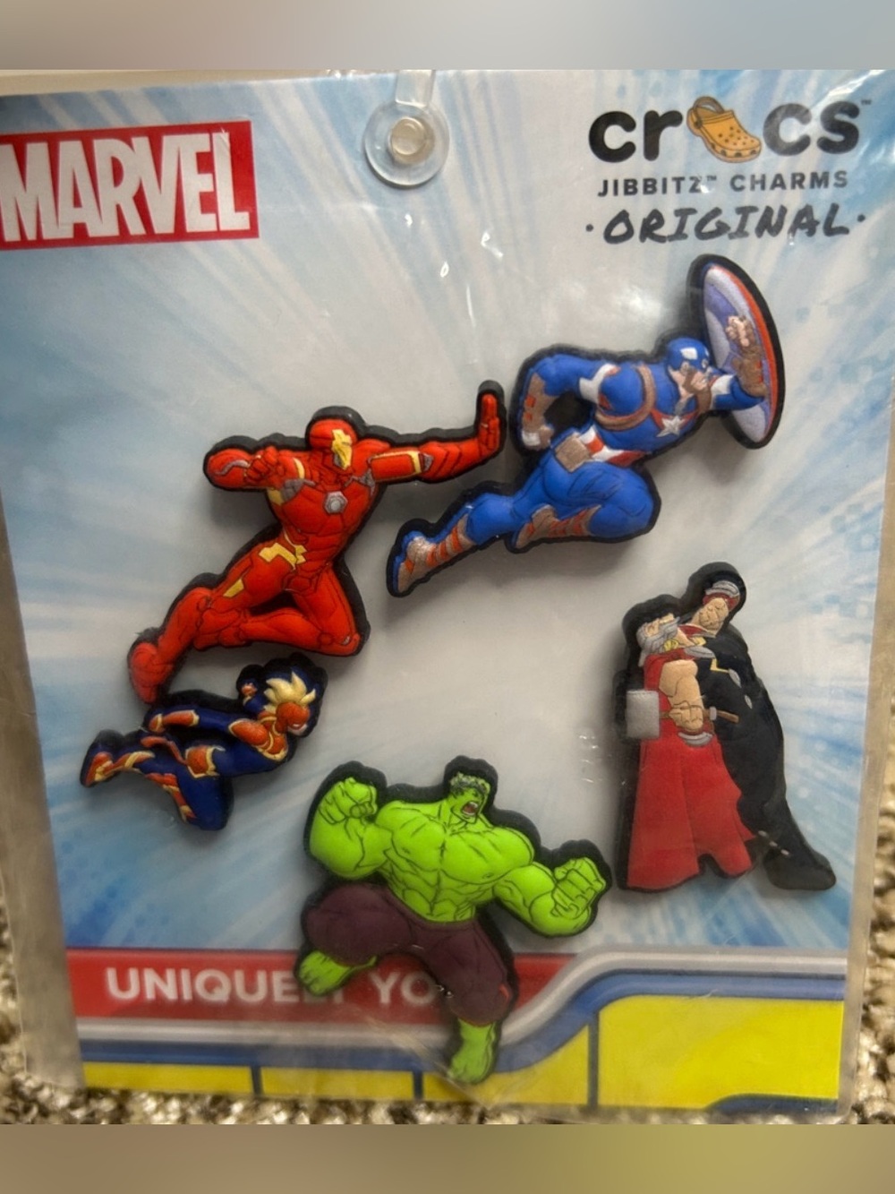 NEW Marvel Superhero Crocs Jibbitz Charm Set